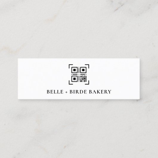 Minimalistisch Vielen Dank für Ihr Script Heart |  Mini Visitenkarte (Rückseite)