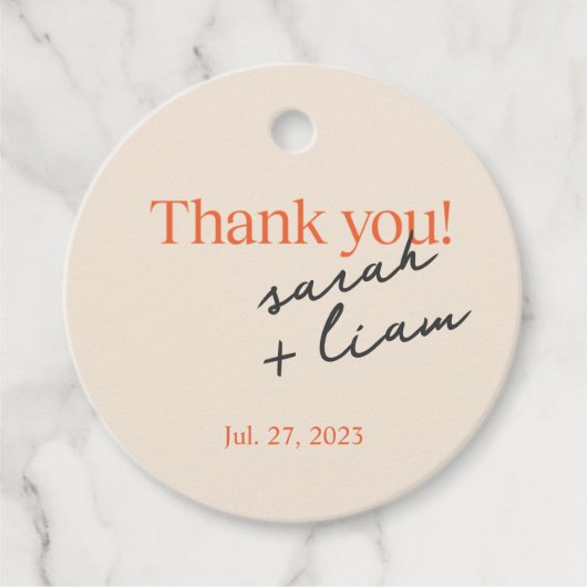 Minimalistisch Vielen Dank für Ihre Unterstützung  Geschenkanhänger (Vorderseite)