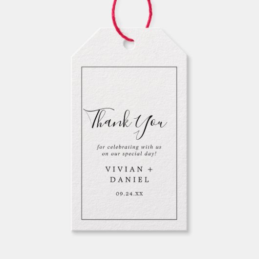 Minimalistisch Vielen Dank für Ihre Unterstützung Geschenkanhänger (Vorderseite)