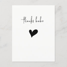 Minimalistisch Vielen Dank, Herz Postkarte
