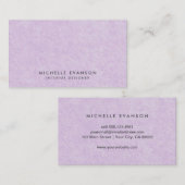 Minimalistisch Violet Lila Elegante Beruflich Visitenkarte (Vorne/Hinten)