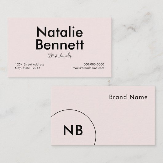 Minimalistisch Visitenkarte (Vorne/Hinten)