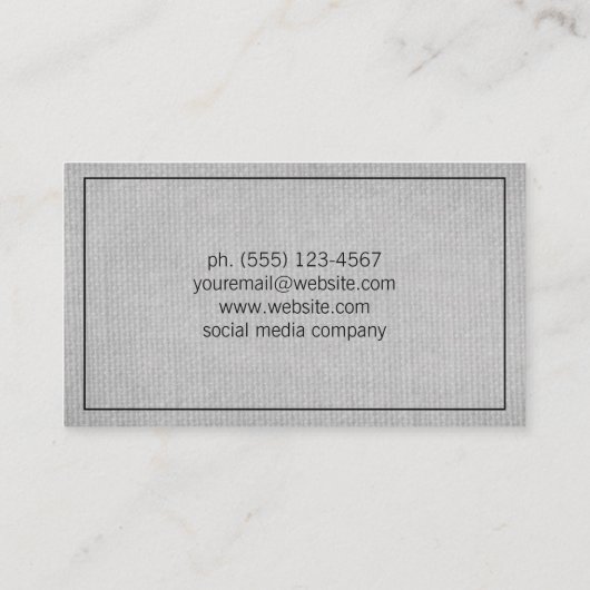 Minimalistisch Visitenkarte (Rückseite)