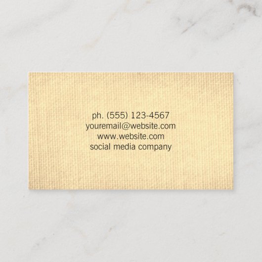 Minimalistisch Visitenkarte (Rückseite)