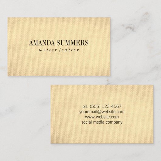 Minimalistisch Visitenkarte (Vorne/Hinten)