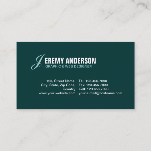 Minimalistisch Visitenkarte (Vorderseite)