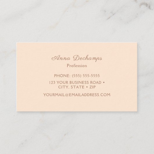 Minimalistisch Visitenkarte (Rückseite)