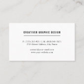 Minimalistisch Visitenkarte (Rückseite)