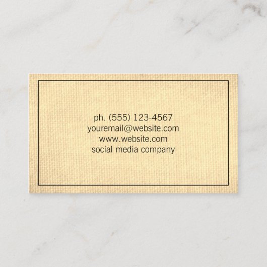 Minimalistisch Visitenkarte (Rückseite)