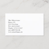 Minimalistisch Visitenkarten mit LOGO Visitenkarte (Rückseite)