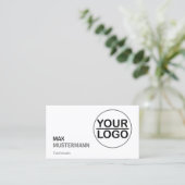 Minimalistisch Visitenkarten mit LOGO Visitenkarte (Stehend Vorderseite)