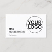 Minimalistisch Visitenkarten mit LOGO Visitenkarte (Vorderseite)