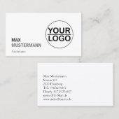 Minimalistisch Visitenkarten mit Logo Visitenkarte (Vorne/Hinten)