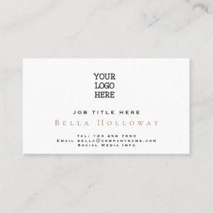 Minimalistisch, vollständig anpassbar mit Ihrem Lo Visitenkarte