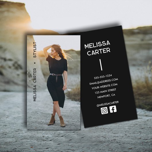 Minimalistisch Vollständiges Foto Einfach Visitenkarte