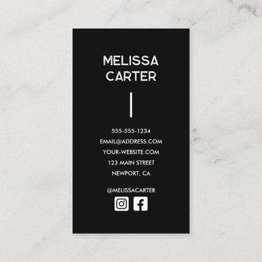Minimalistisch Vollständiges Foto Einfach Visitenkarte (Rückseite)
