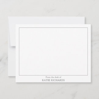 Minimalistisch Vom Schreibtisch des Square Border Mitteilungskarte