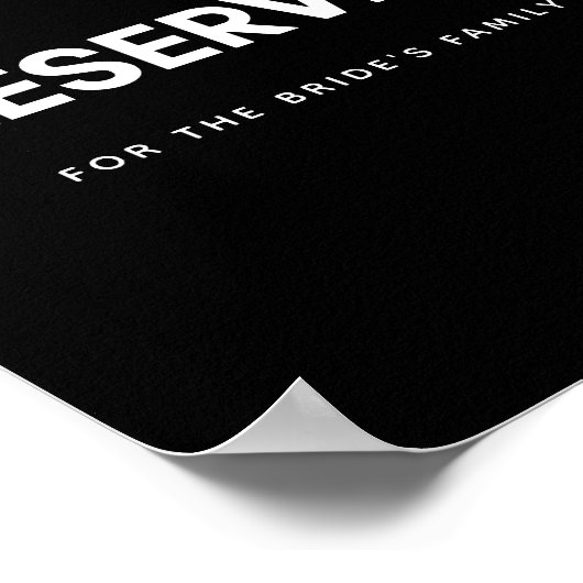 Minimalistisch Vorgeschriebenes Hochzeitszeichen Poster (Ecke)