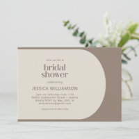 Minimalistisch Warme Taupe Creme Modernes Brautpar