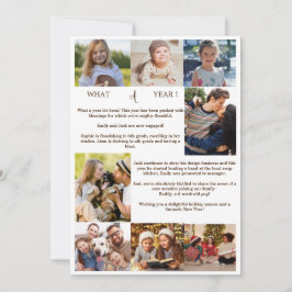 Minimalistisch Was für ein Jahr FotoCollage Weihna Feiertagskarte