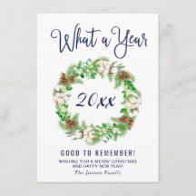 Minimalistisch Was für ein Jahr frohe Weihnachten 