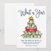 Minimalistisch Was für ein Jahr Weihnachten Gruß (Vorne/Hinten)