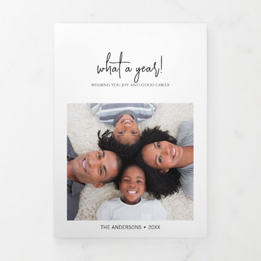 Minimalistisch, was für eine dreifache Urlaubskart Dreifach Gefaltete Einladung (Cover)