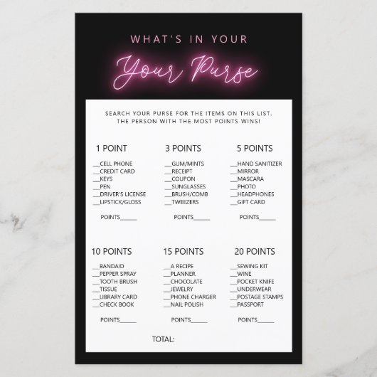 Minimalistisch, was in Ihrem Geldbeutel-Brautparty (Vorderseite)