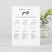 Minimalistisch, was in Ihrer Brautparty-Karte ist Einladung (Stehend Vorderseite)