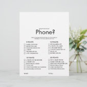 Minimalistisch Was ist auf deinem Handy-Brautparty (Stehend Vorderseite)