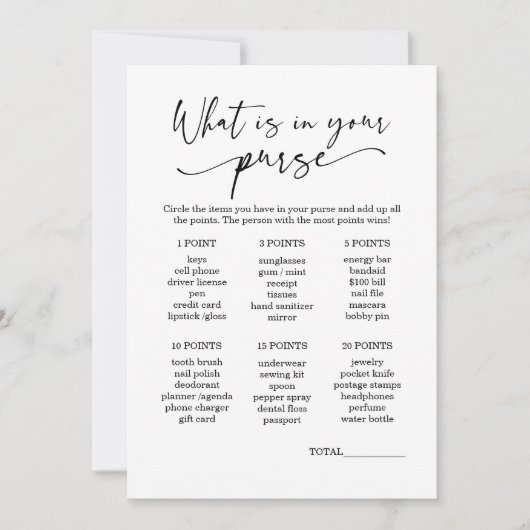 Minimalistisch Was ist in Ihrem Brautparty-Handy? Einladung (Vorderseite)