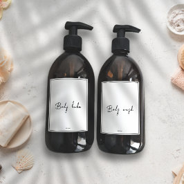 Minimalistisch wasserdicht bearbeitbare Badezimmer Aufkleber