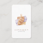 Minimalistisch | Wasserfarbe | Bäckerei | Caterer Visitenkarte (Vorderseite)