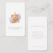 Minimalistisch | Wasserfarbe | Bäckerei | Caterer Visitenkarte (Vorne/Hinten)