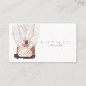 Minimalistisch | Wasserfarbe | Bäckerei | Caterer Visitenkarte (Vorderseite)