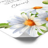 Minimalistisch Watercolol Daisy Mimosa Bar Sign Poster (Ecke)