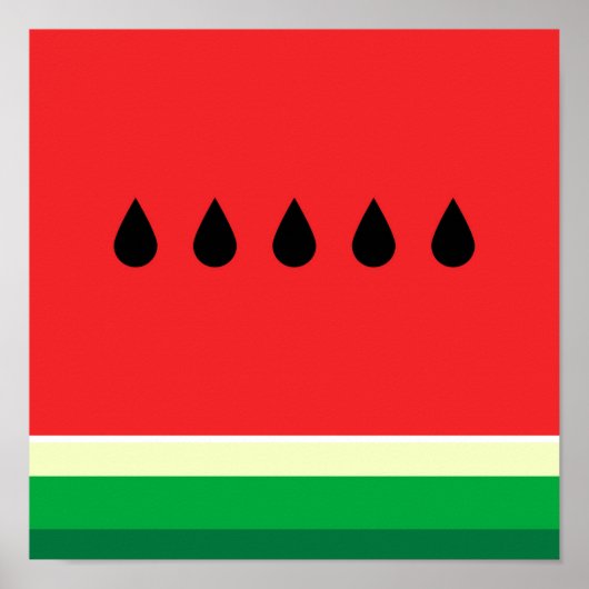 Minimalistisch Watermelon Poster (Vorne)
