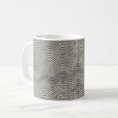 Minimalistisch Waves Kaffee Tasse (Vorderseite Links)