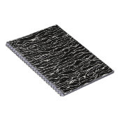Minimalistisch Waves Notebook - Schwarzweiß-Elegan Notizblock (Rechte Seite)