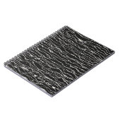Minimalistisch Waves Notebook - Schwarzweiß-Elegan Notizblock (Linke Seite)