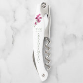 Minimalistisch Wedding Bridesmaid Fuchsia ID954 Kellnermesser (Rückseite)