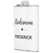 Minimalistisch Wedding Bridesman Personalisiert Flachmann (Links)