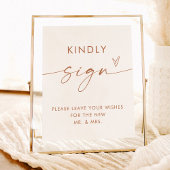Minimalistisch Wedding Gästebuch Sign Boho Terraco