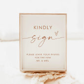 Minimalistisch Wedding Gästebuch Sign Boho Terraco