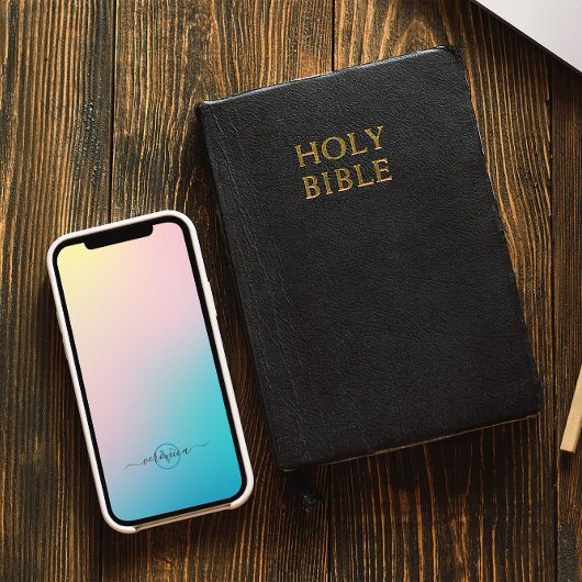 Minimalistisch weich glänzend Modernes Monogramm Case-Mate iPhone Hülle