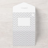 Minimalistisch Weihnachten Multi-Foto Grau Zickzac All In One Einladung (Außenbereich)