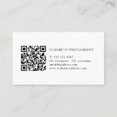 Minimalistisch-weiß Beruflich-2 Monogramm QR-Code Visitenkarte (Rückseite)