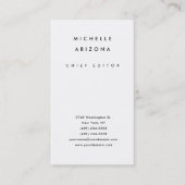 Minimalistisch-weiß-Beruflich Visitenkarte (Vorderseite)