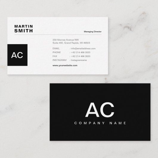 Minimalistisch, weiß, einfach, Beruflich, Boho, Visitenkarte (Vorne/Hinten)