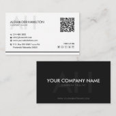 Minimalistisch, weiß, einfach, Beruflich, Boho, Visitenkarte (Vorne/Hinten)